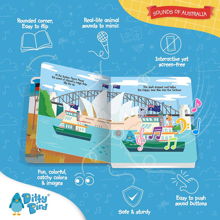 Ditty Bird Sounds of Australia Multi-Coloured 16x2x16cm