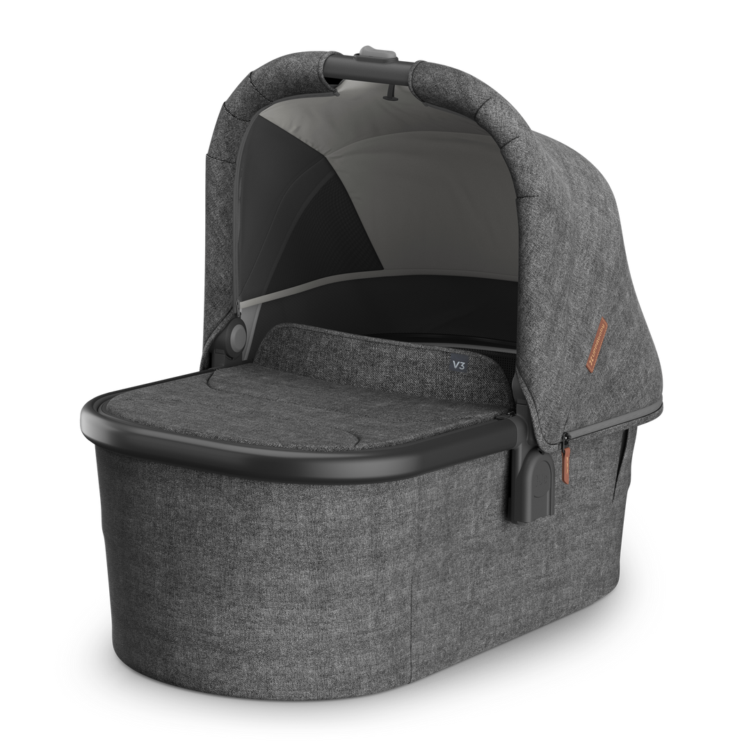 UPPAbaby V3 Bassinet - Charcoal Melange / Black (Greyson)