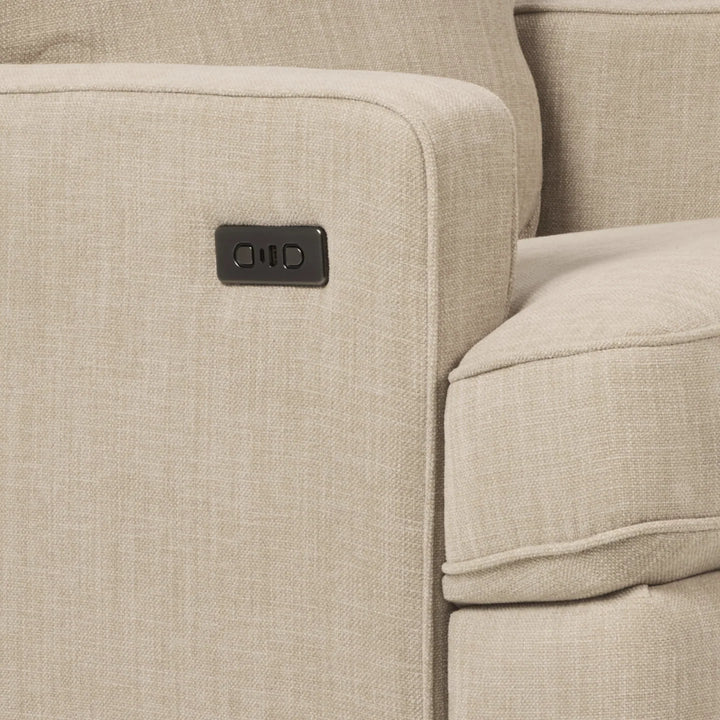 Il Tutto Quinn Electric Recliner Glider Chair with USB in Latté