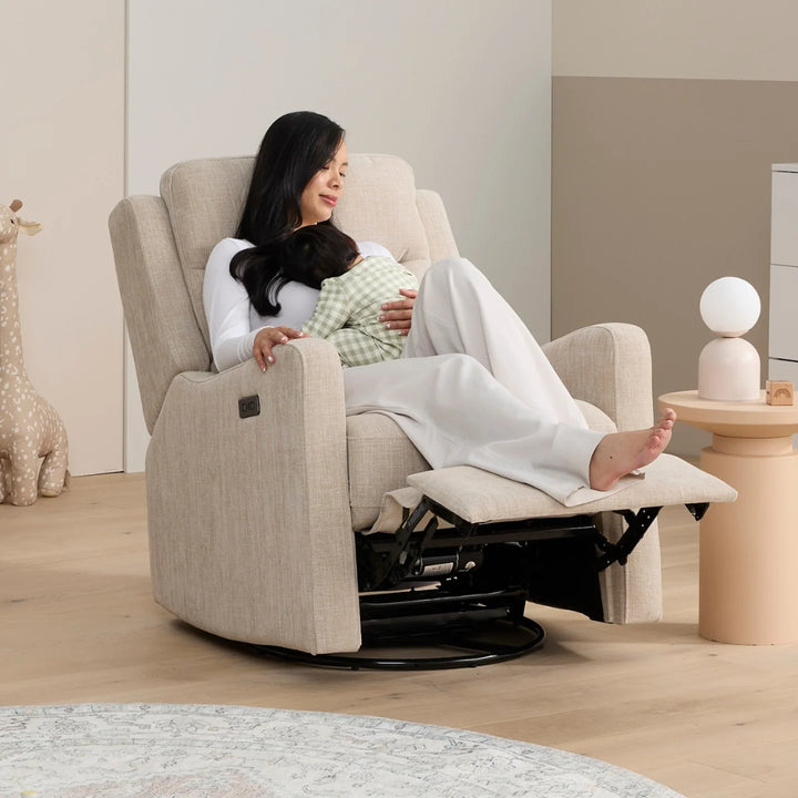 Il Tutto Henry Electric Recliner Glider Chair with USB in Latté
