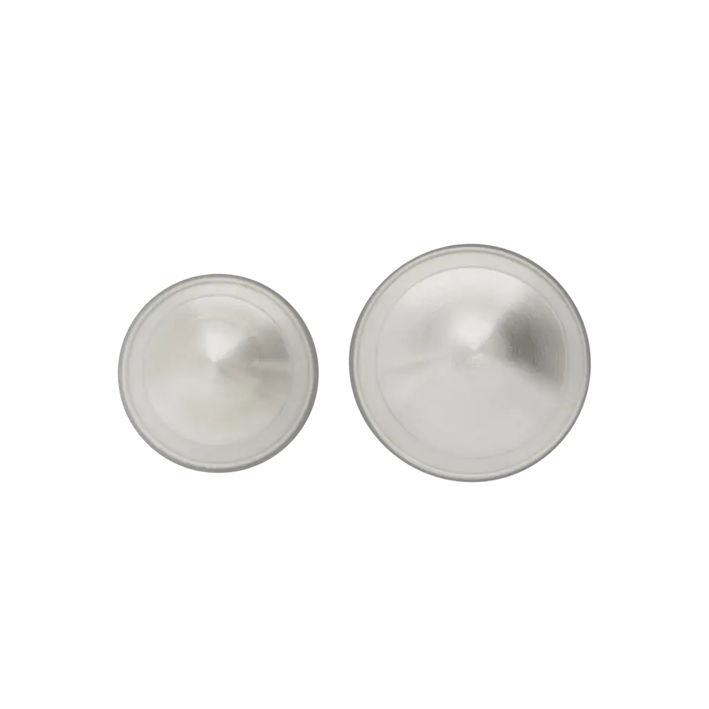 NEW BEGINNINGS SILVER NURSING CUPS 45mm (M) 2pk