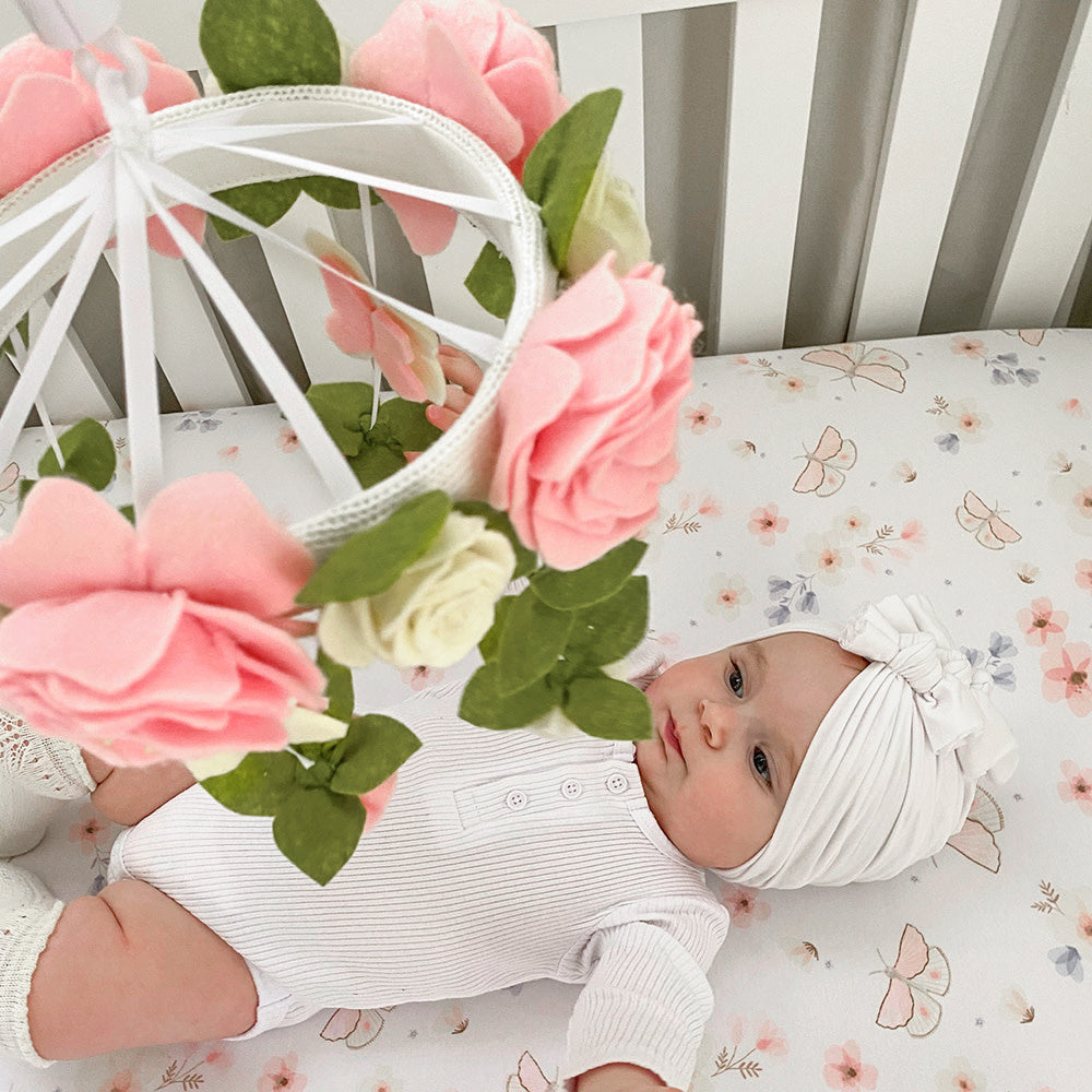 Living Textiles Musical Mobile Set-Butterfly Garden