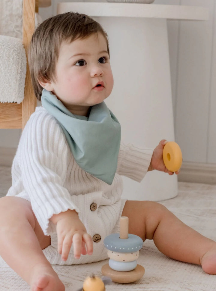 Bambella Designs Bandana Bibs 2 Pack | Botanical & Lagoon
