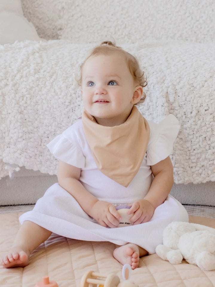 Bambella Designs Bandana Bibs 2 Pack | Bloom & Nude