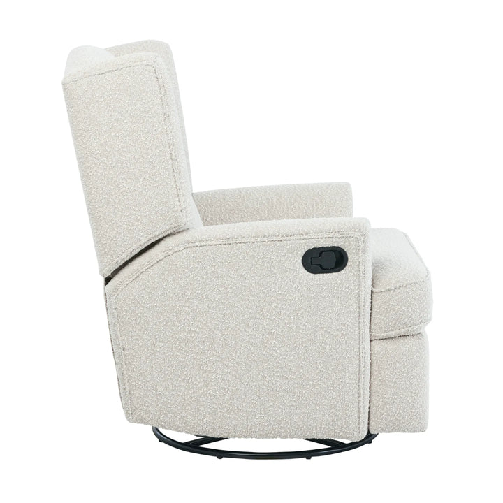 iL Tutto Chelsea Recliner Glider Chair in Vanilla Bouclé