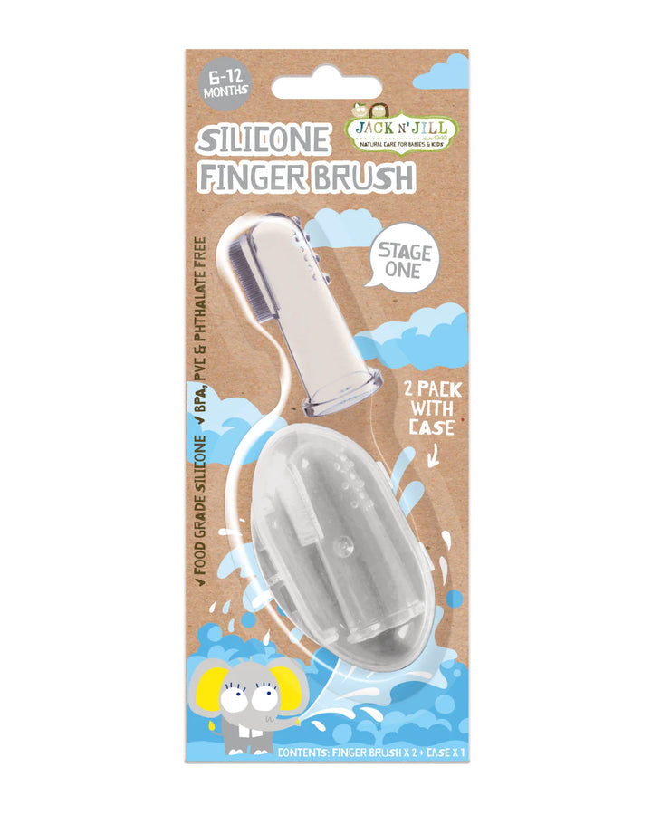 Jack N' Jill Silicone Finger Brush 2pk