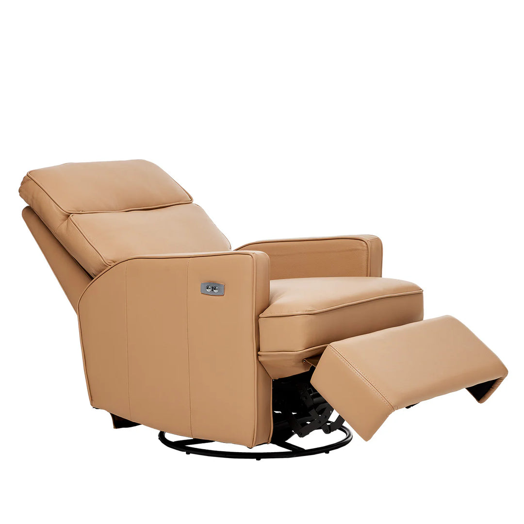 iL Tutto Leo Electric Glider Recliner in Palomino Leather