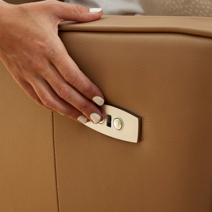 iL Tutto Leo Electric Glider Recliner in Palomino Leather