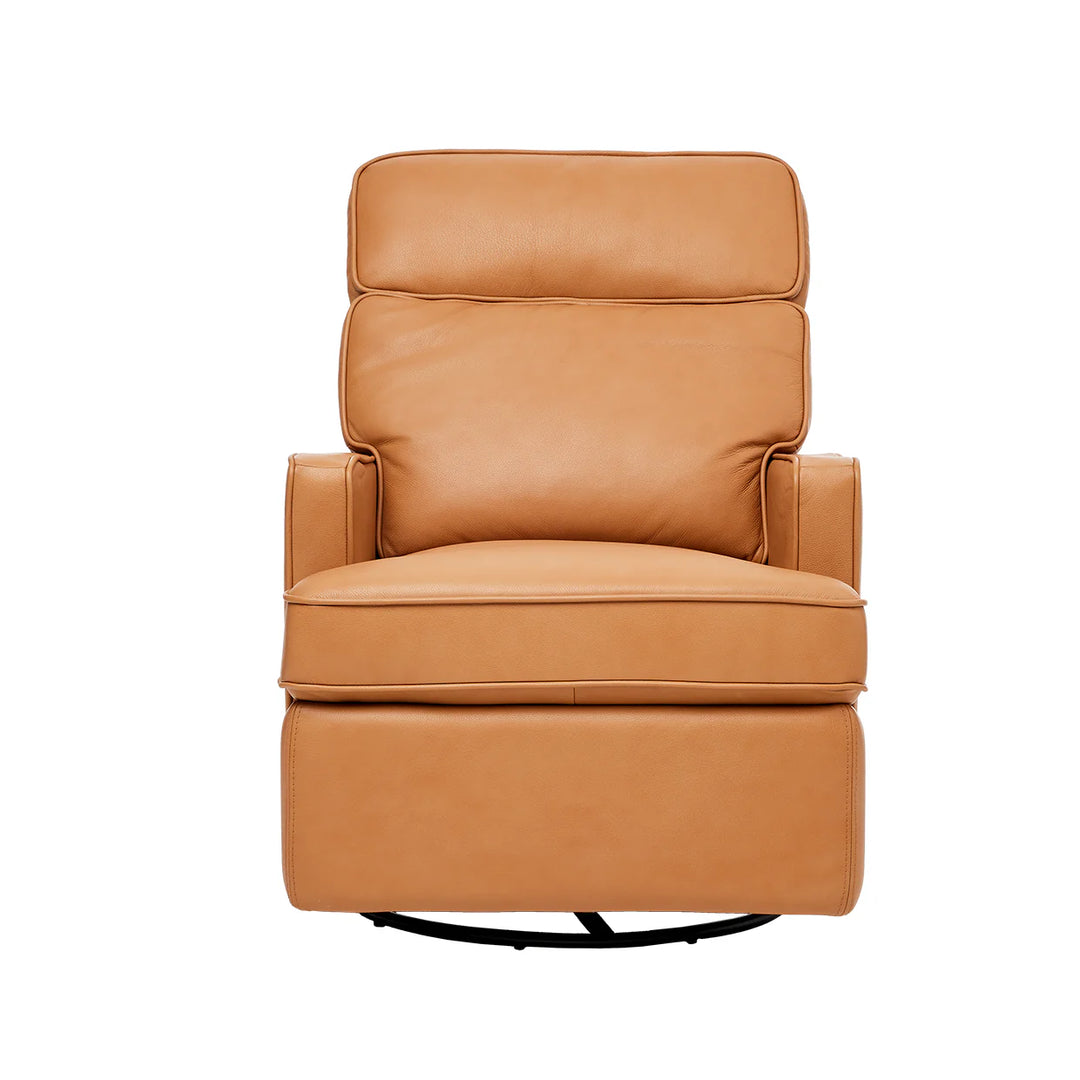 iL Tutto Leo Electric Glider Recliner in Tan Leather