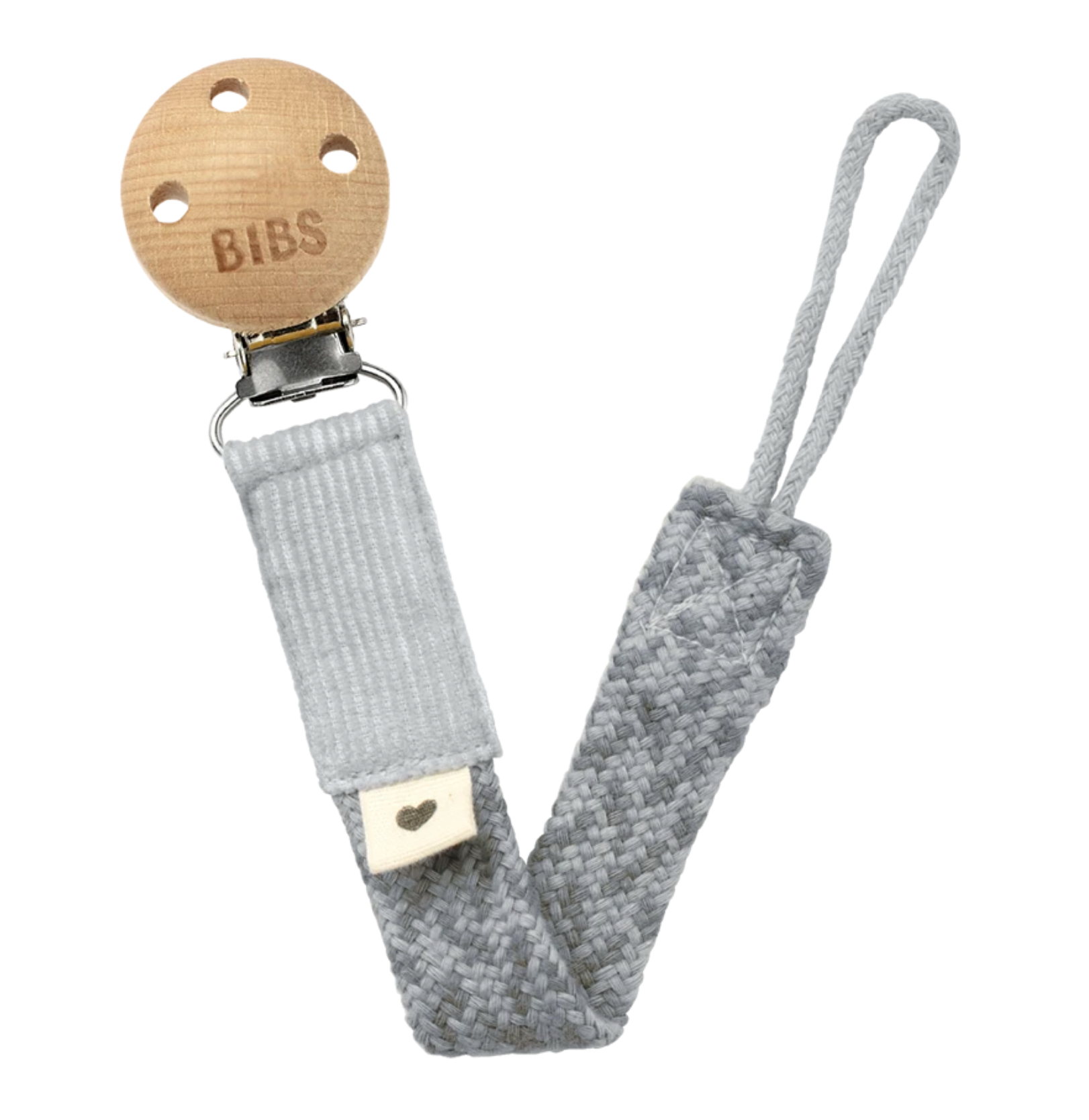 Clip Tétine BIBS – Tresse En Coton Bio Blush/ivoire – Pour Bébé 0-36 Mois – Design Danois, Sûr Et Lavable
