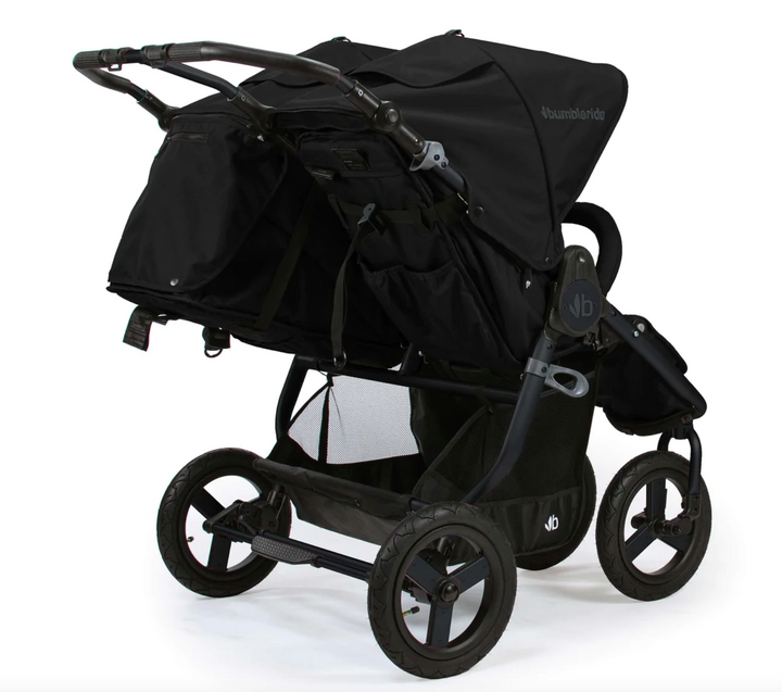 Bumbleride Indie Twin Stroller-Black with Matt Black Frame