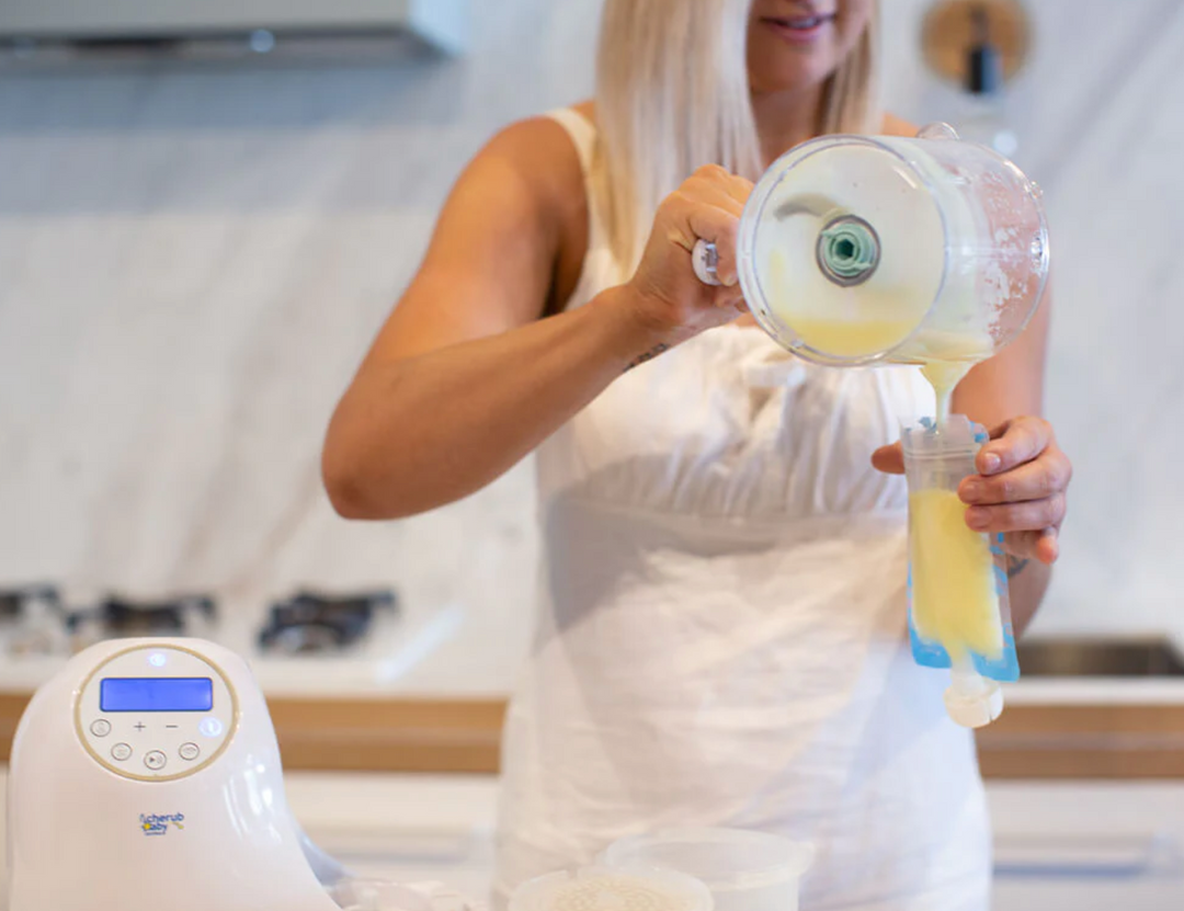 Cherub Baby ON THE GO REUSABLE FOOD POUCH MINIS (120ML) - TOUCAN BLUE & RAINFOREST GREEN 10PK