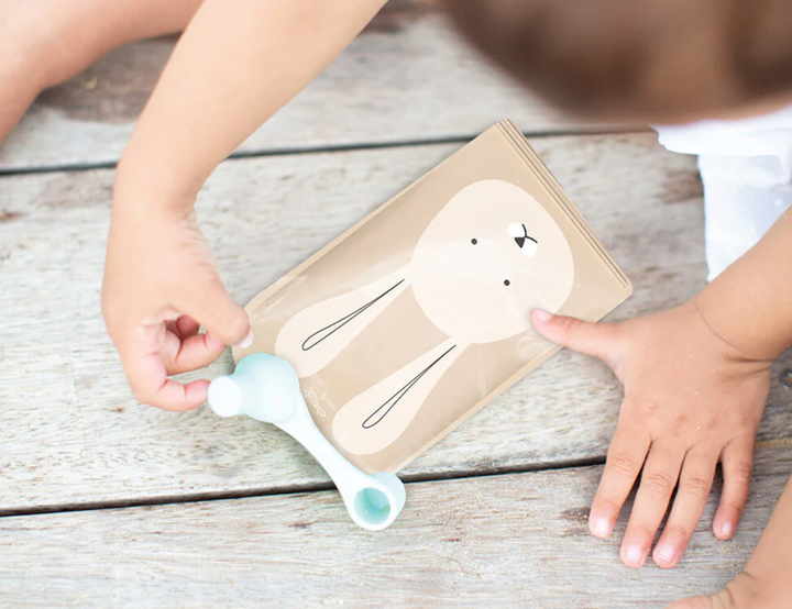 Cherub Baby ON THE GO REUSABLE FOOD POUCHES (150ML) - ANIMAL SET 5PK