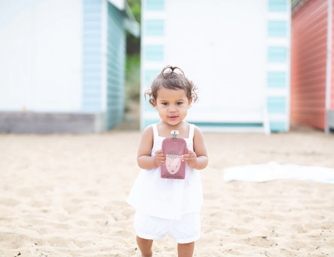 Cherub Baby ON THE GO REUSABLE FOOD POUCHES (150ML) - ANIMAL SET 10PK