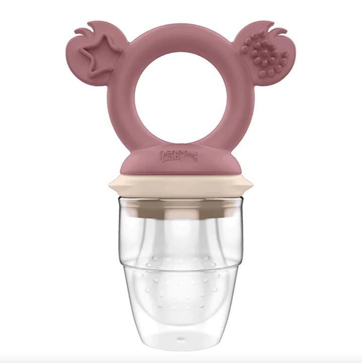 Cherub Baby SILICONE FRESH FOOD FEEDER -  DUSTY ROSE / SAND