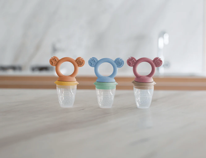 Cherub Baby SILICONE FRESH FOOD FEEDER -  DUSTY ROSE / SAND