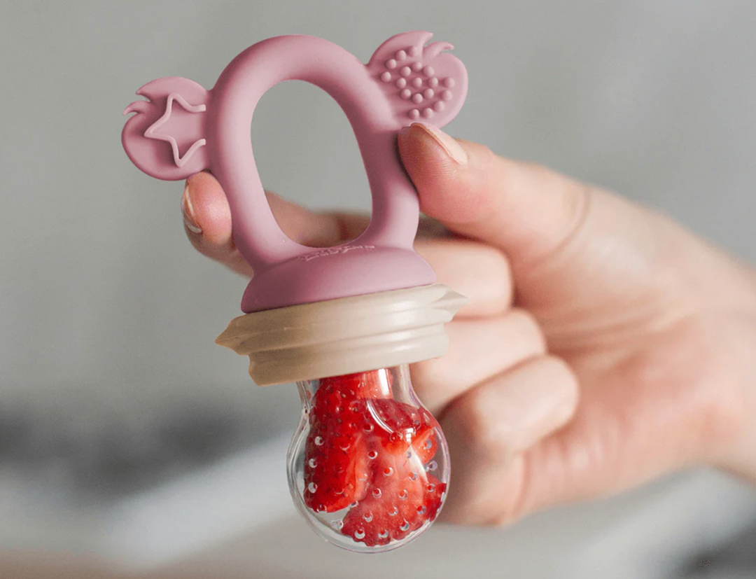 Cherub Baby SILICONE FRESH FOOD FEEDER -  DUSTY ROSE / SAND