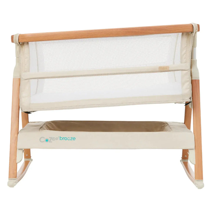 iL Tutto CoZee Breeze Plus Co-Sleeping Bassinet with Rocking Legs in Scandi Walnut and Ecru