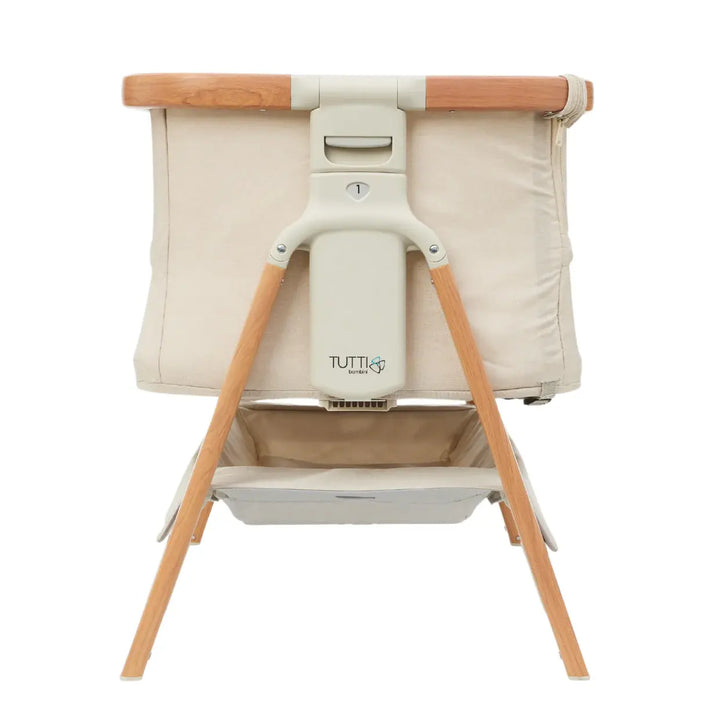 iL Tutto CoZee Breeze Plus Co-Sleeping Bassinet with Rocking Legs in Scandi Walnut and Ecru