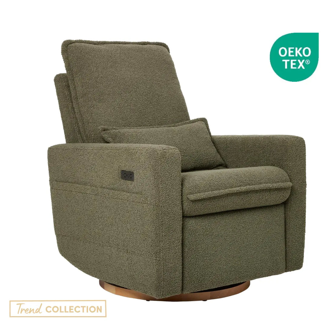 Il Tutto Frankie Electric Recliner/Glider Chair - Olive Teddy