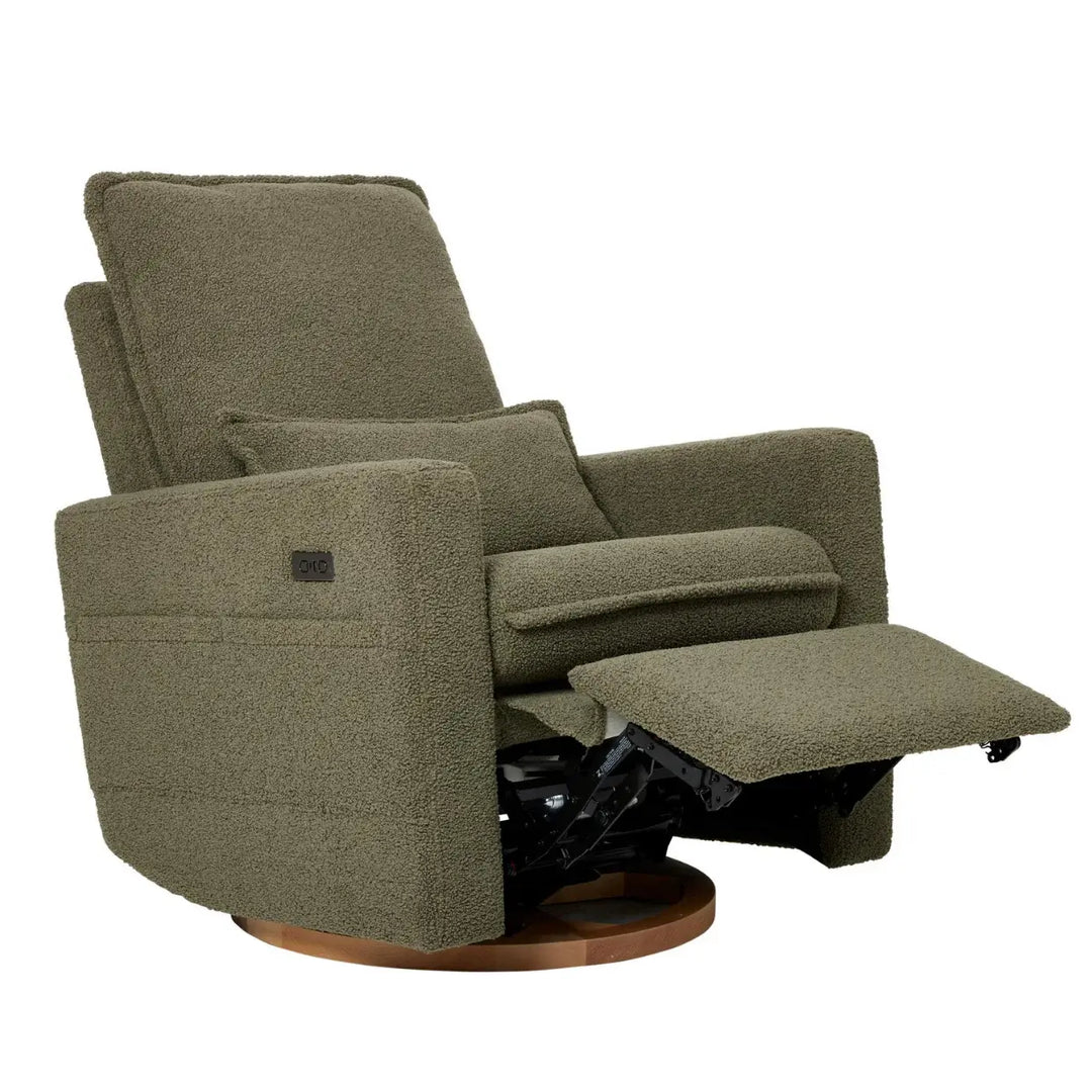 Il Tutto Frankie Electric Recliner/Glider Chair - Olive Teddy