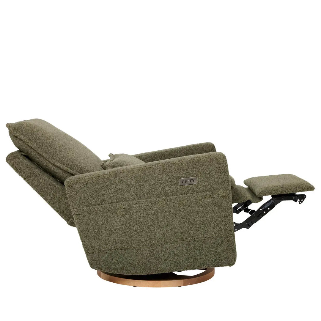 Il Tutto Frankie Electric Recliner/Glider Chair - Olive Teddy