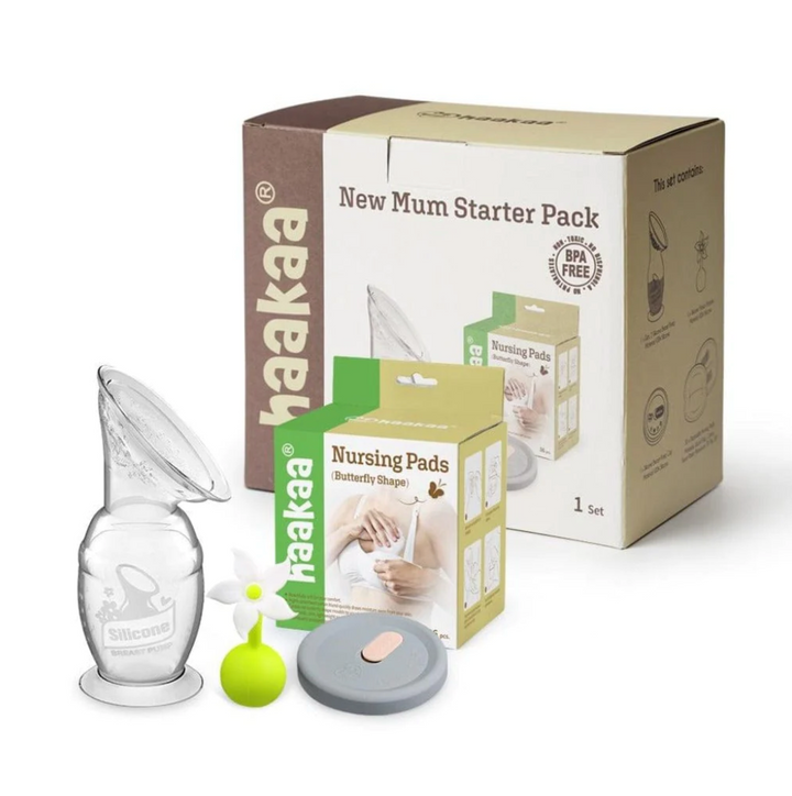 Haakaa New Mum Starter Pack - White Stopper (Generation 2 150ml Pump)