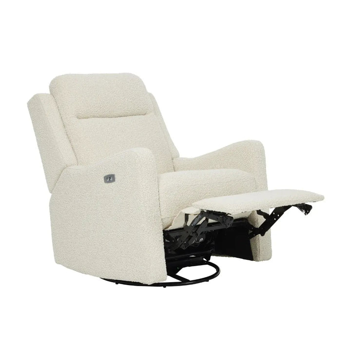 Il Tutto Henry Electric Recliner Glider Chair with USB - Vanilla Bouclé