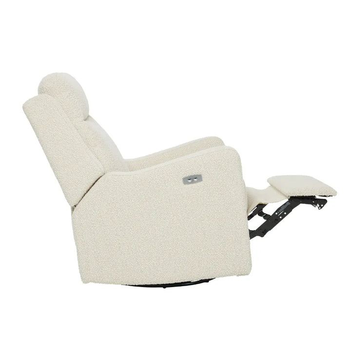 Il Tutto Henry Electric Recliner Glider Chair with USB - Vanilla Bouclé