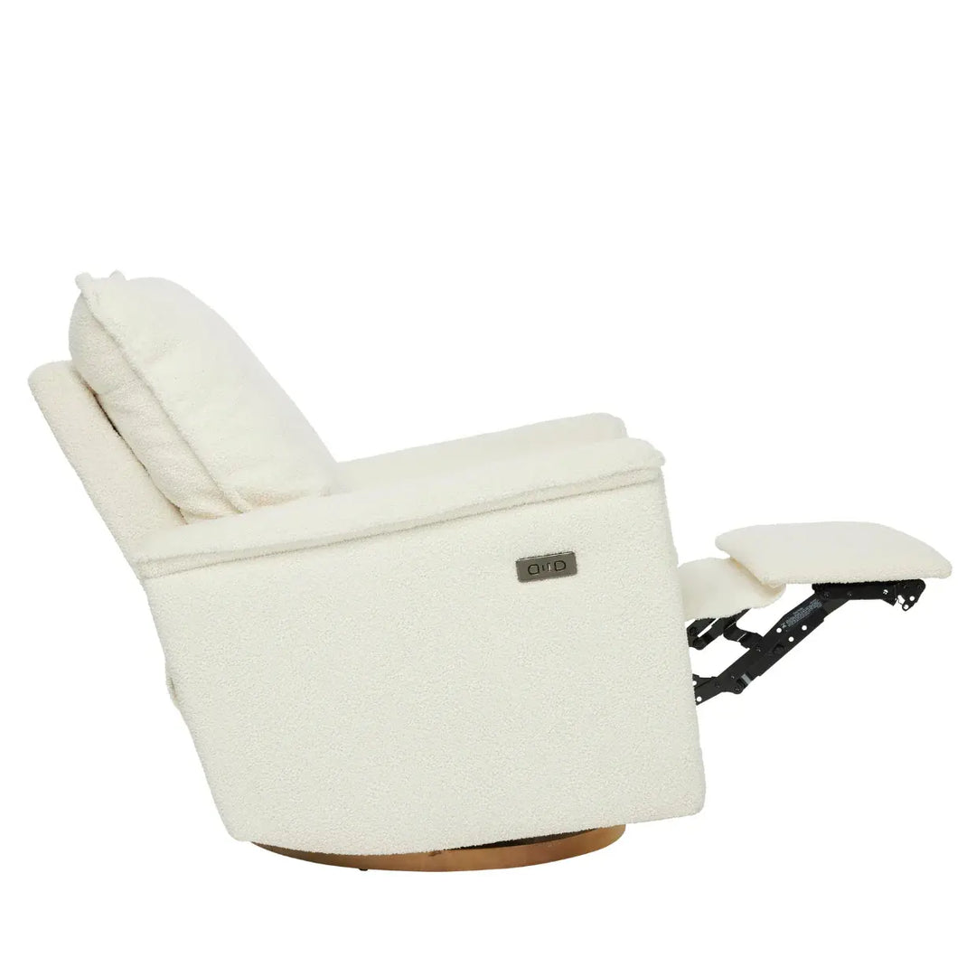 Il Tutto Louie Electric Recliner Glider Nursery Chair in Coconut Teddy