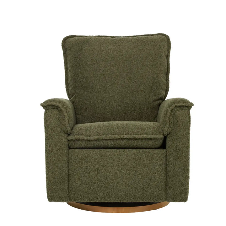 Il Tutto Louie Electric Recliner Glider Nursery Chair in Olive Teddy
