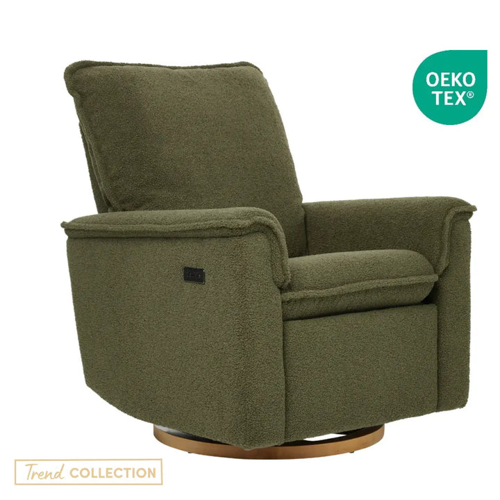Il Tutto Louie Electric Recliner Glider Nursery Chair in Olive Teddy
