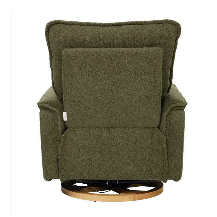 Il Tutto Louie Electric Recliner Glider Nursery Chair in Olive Teddy