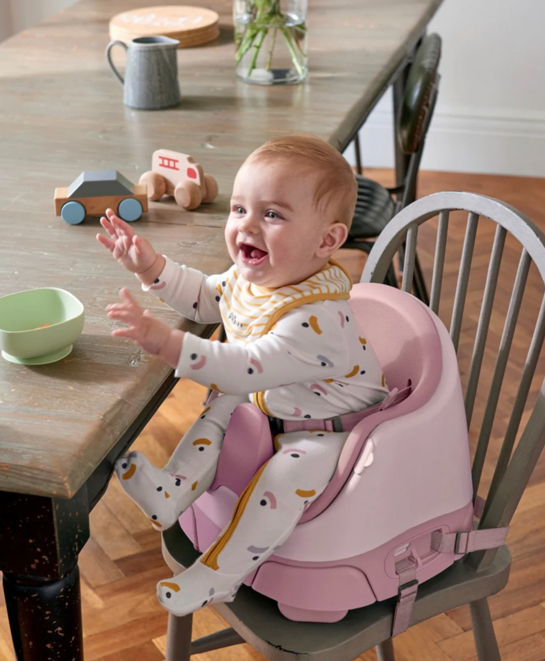 Mamas & Papas Bug 3-in-1 Floor & Booster Seat with Activity Tray - Blossom