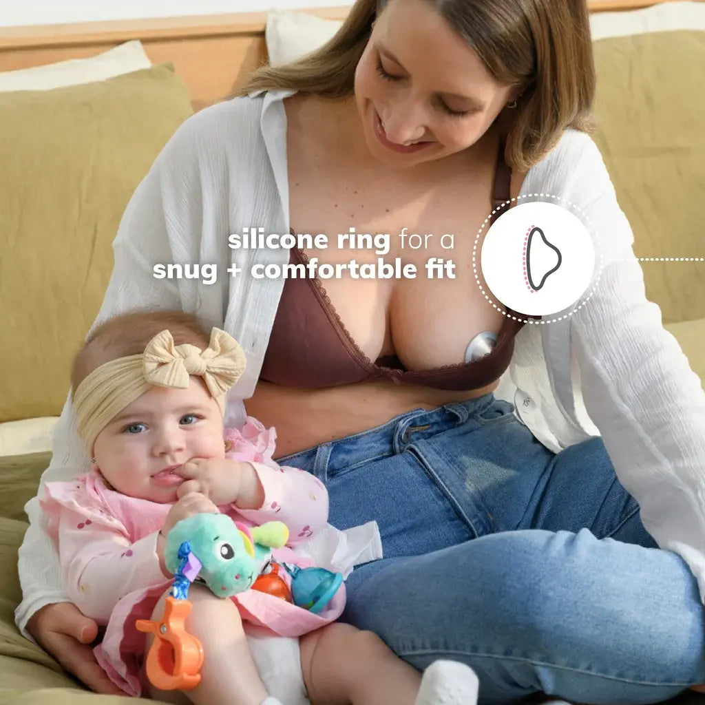 NEW BEGINNINGS SILVER NURSING CUPS 55mm (L) 2pk