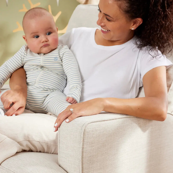 Il Tutto Quinn Electric Recliner Glider Nursery Chair - Egg Shell