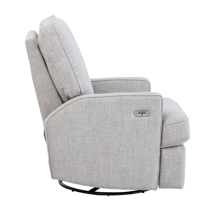 Il Tutto Quinn Electric Recliner Glider Nursery Chair - Pure Grey