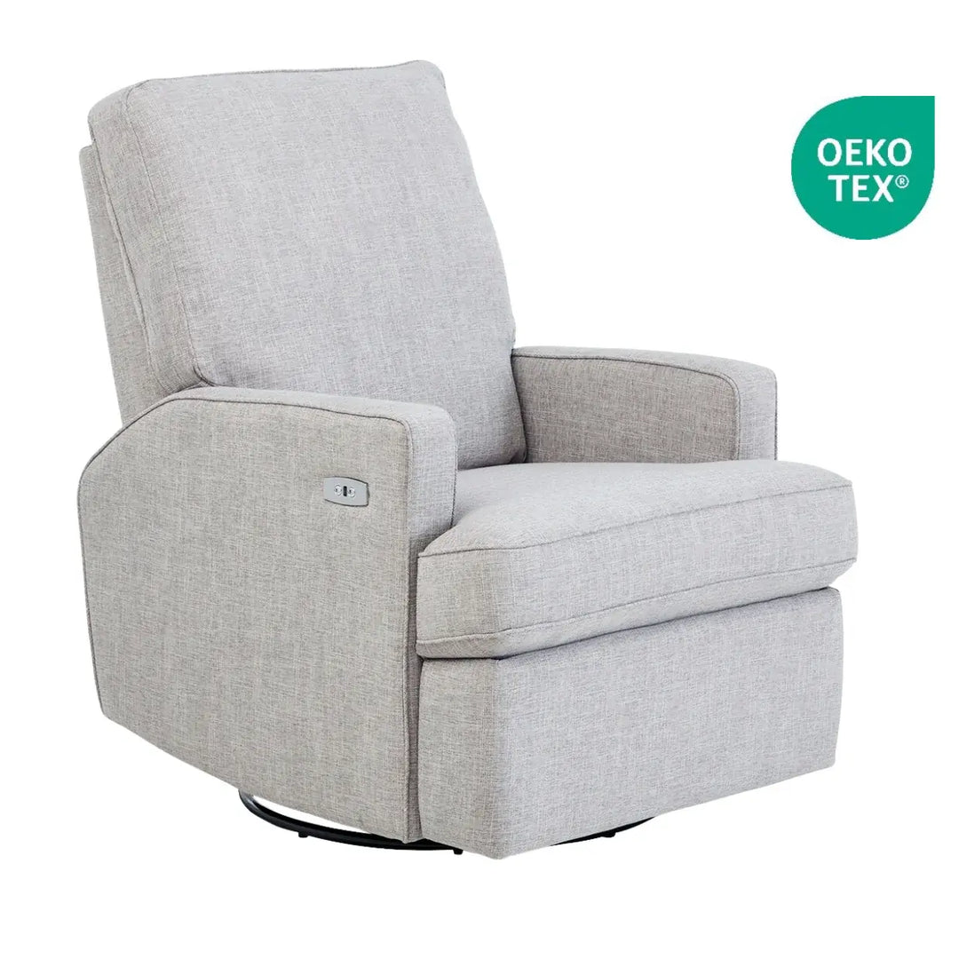 Il Tutto Quinn Electric Recliner Glider Nursery Chair - Pure Grey