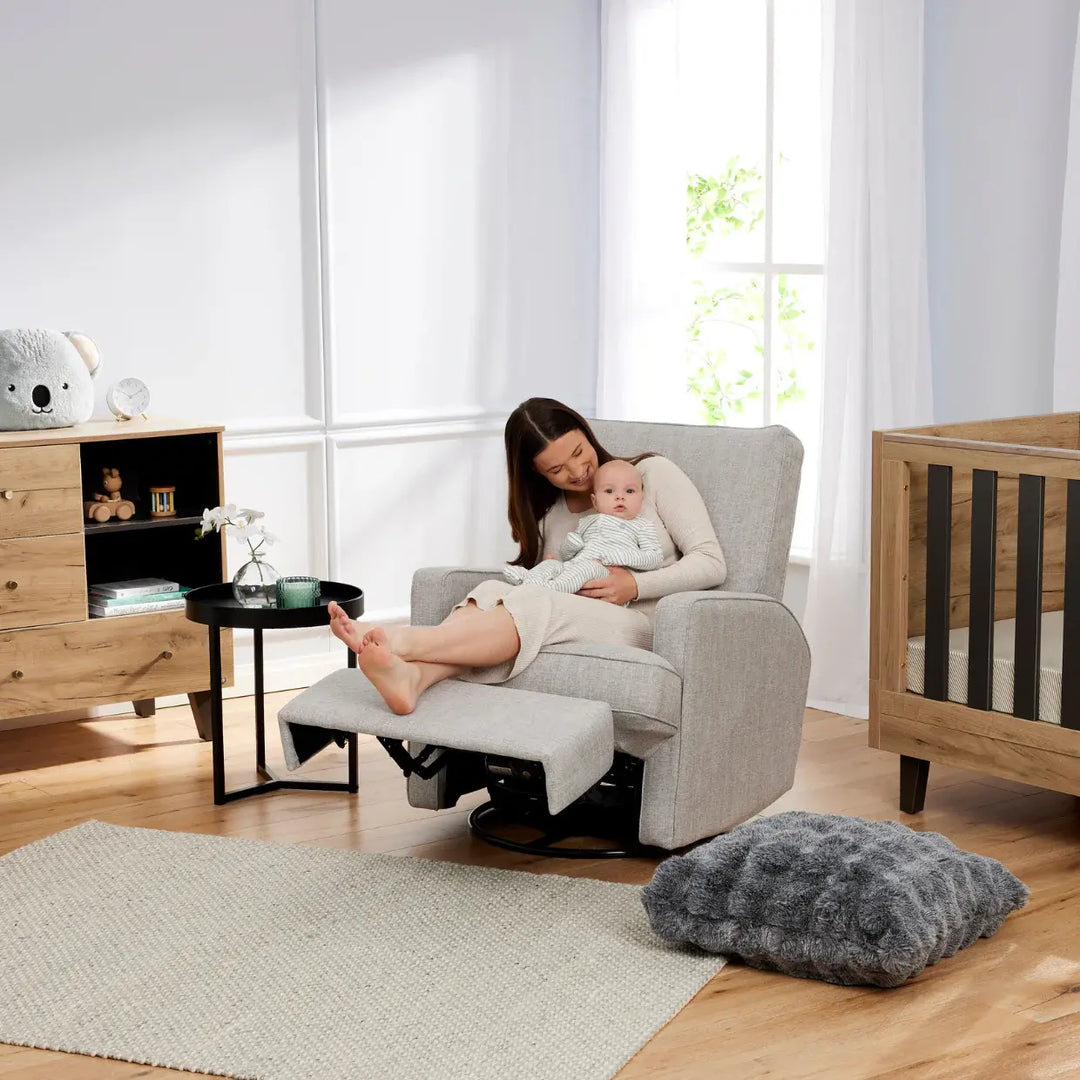 Il Tutto Quinn Electric Recliner Glider Nursery Chair - Pure Grey
