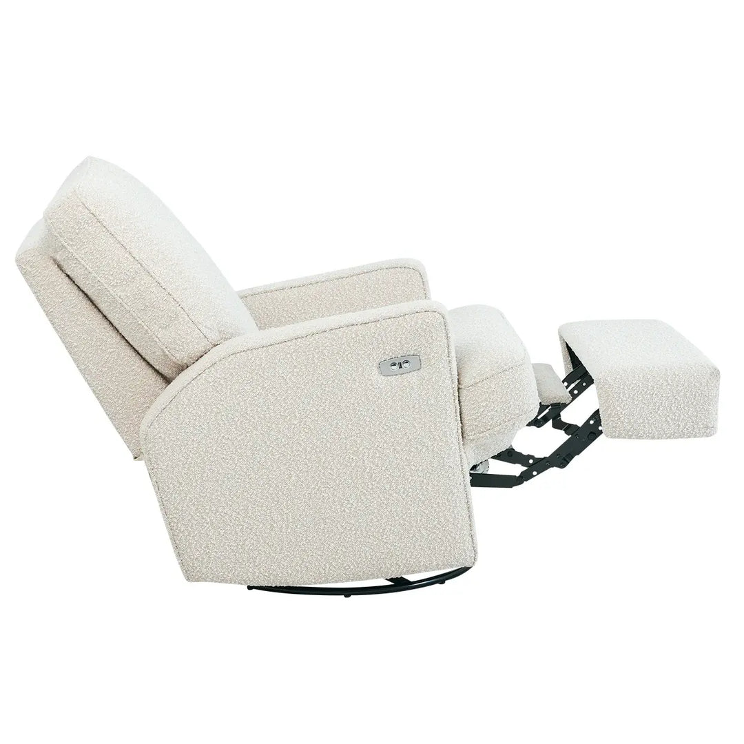 Il Tutto Quinn Electric Recliner Glider Nursery Chair - Vanilla Bouclé