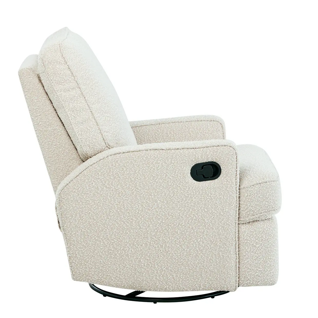 Il Tutto Quinn Recliner Glider Chair - Vanilla Bouclé