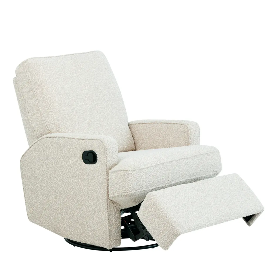 Il Tutto Quinn Recliner Glider Chair - Vanilla Bouclé