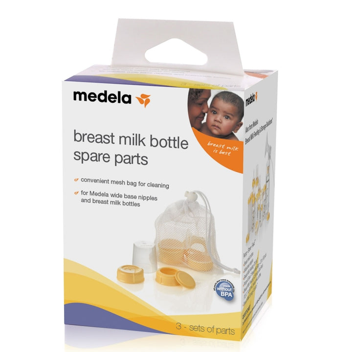 Medela wide base bottle collar&lid Set