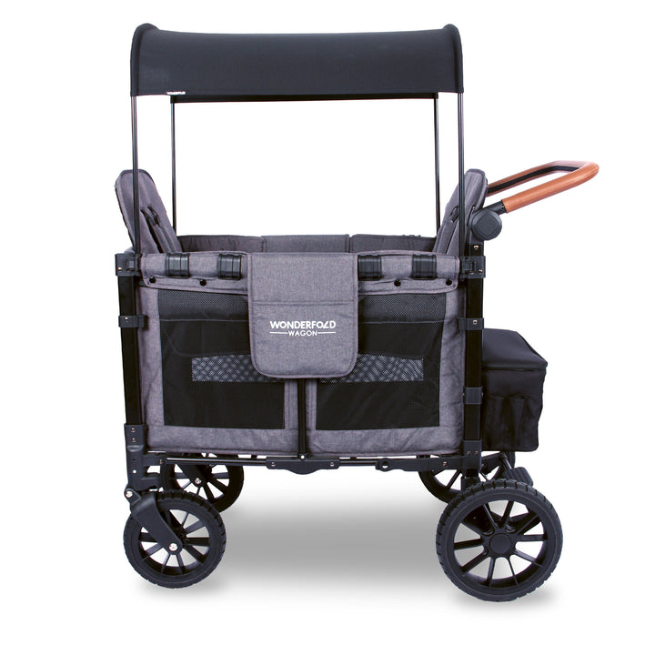 Wonderfold W2 Luxe - Double Wagon - Charcoal Grey with Black Frame