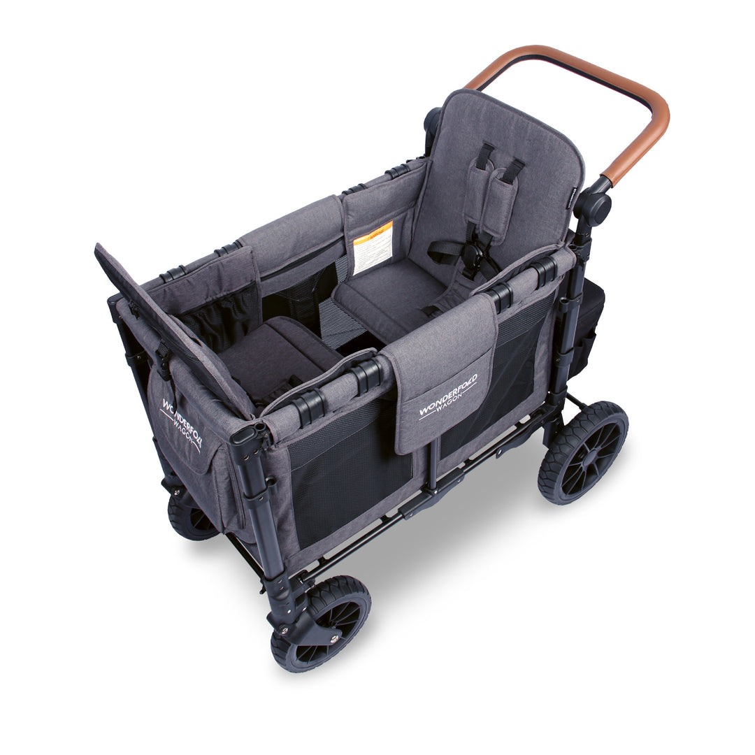 Wonderfold W2 Luxe - Double Wagon - Charcoal Grey with Black Frame