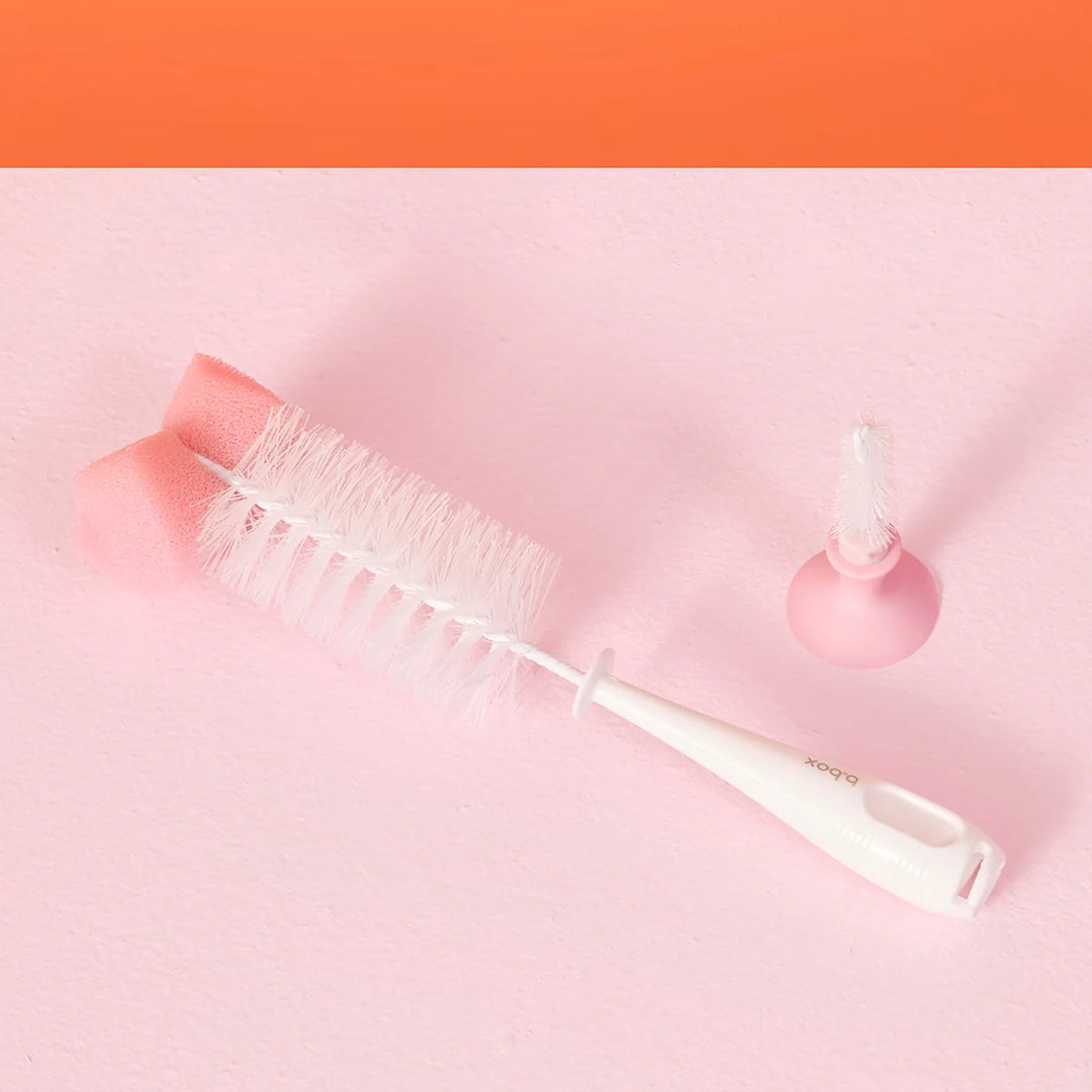 B.box 2 in 1 bottle brush - blush