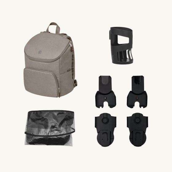 Maxi Cosi Oxford Stroller and Sense Bassinet - Twillic Truffle (24031)