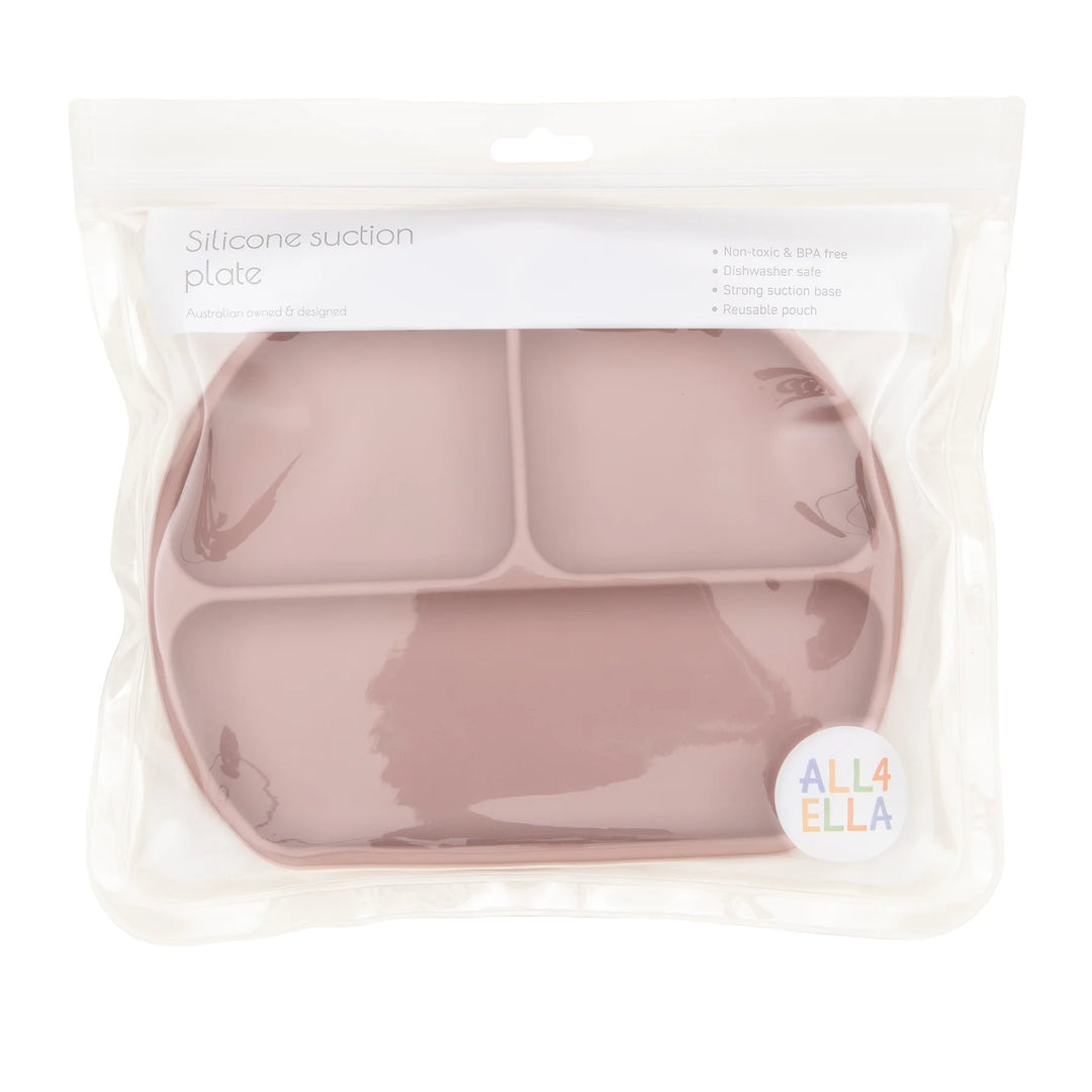 All4Ella Silicone suction plate - Dusty Pink