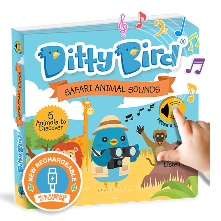 Ditty Bird Safari Animal Sounds Multi-Coloured 16x2x16cm