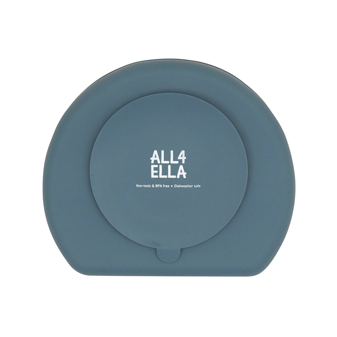 All4Ella Silicone suction plate - Slate Blue